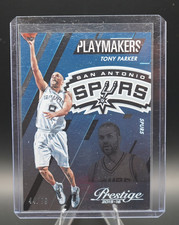 2015-16 Panini Prestige - Playmakers Tony Parker #16 Light Blue 44/99 SA Spurs