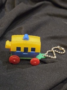 Vintage 1950s Puzzle Keychain Stagecoach