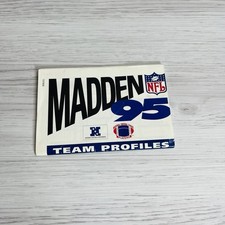 Madden NFL 95 Sega Genesis Player Team Profil...