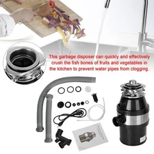 Garbage Disposal 3/4 HP 2800 RPM Under Sink Kitchen Food Waste Disposer w/ Plug`