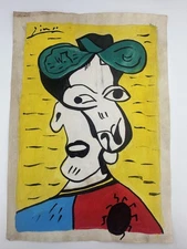 Pablo Picasso COA Art Painting Original Drawing Vintage Paper Signed