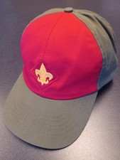 Boy Scouts of America Snapback Cap Hat Green Red Made In USA Vintage; Size M/L