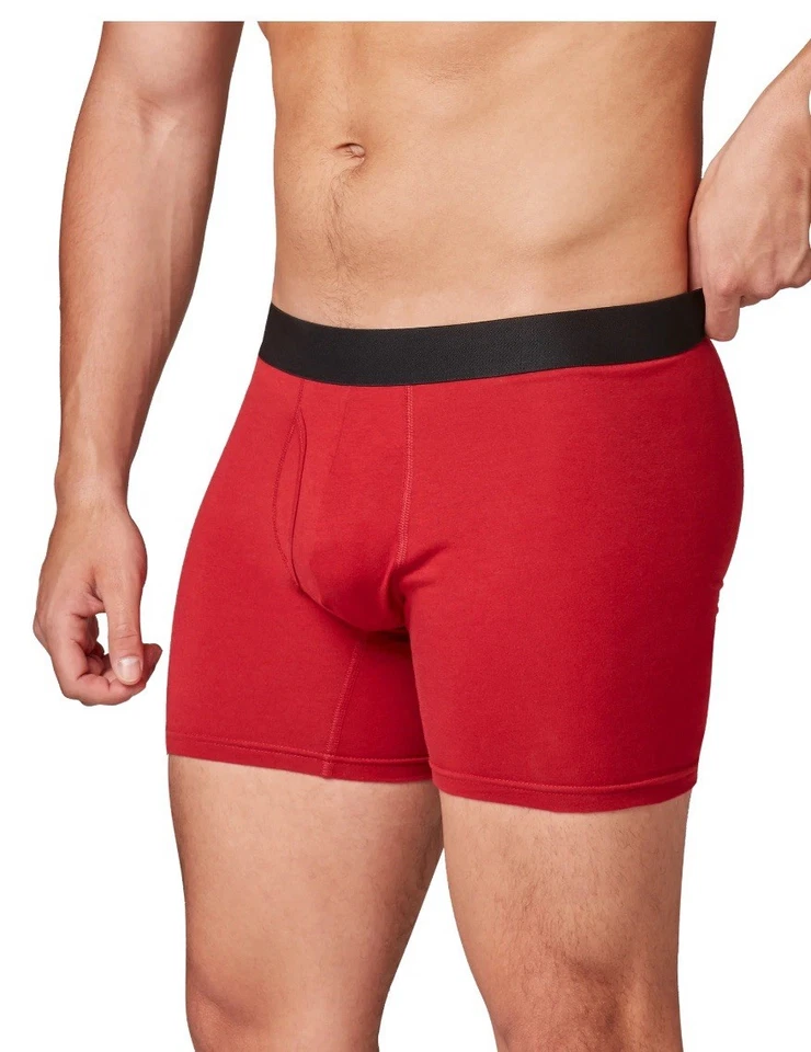 Paquete de 6 calzoncillos boxer de algodón de rendimiento ATHLETIC WORKS 6" entrepierna L (36-38) nuevos con etiquetas Foto 4 de 4