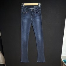 GUESS by Marciano Skinny Jeans Blue Denim Stretch Button Logo Zip Slim Fit Women