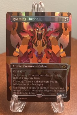 MTG Roaming Throne Borderless Foil The Lost Caverns of Ixalan R