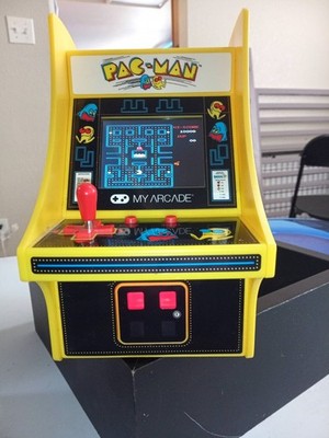 Tiny Arcade Pac-Man 3.5'' Mini Retro Game - Functional Arcade Cabinet Yellow