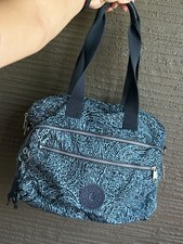 Kipling Blue Paisley Travel Tote Bag Large Ny...