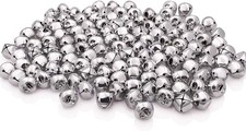 Metal Craft Bells 15mm Silver 160Pcs for Holiday Decorations DIY Projects