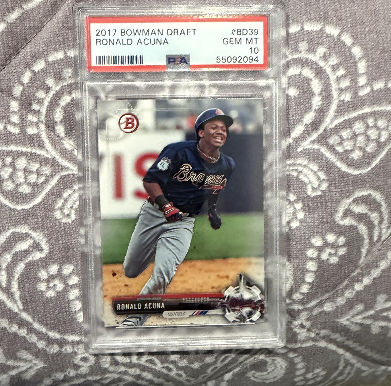 2018 Ronald Acuna Jr. Bowman Draft PSA 10
