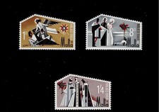 Malta Scott #391-93, Singles 1968 Complete Set FVF MH