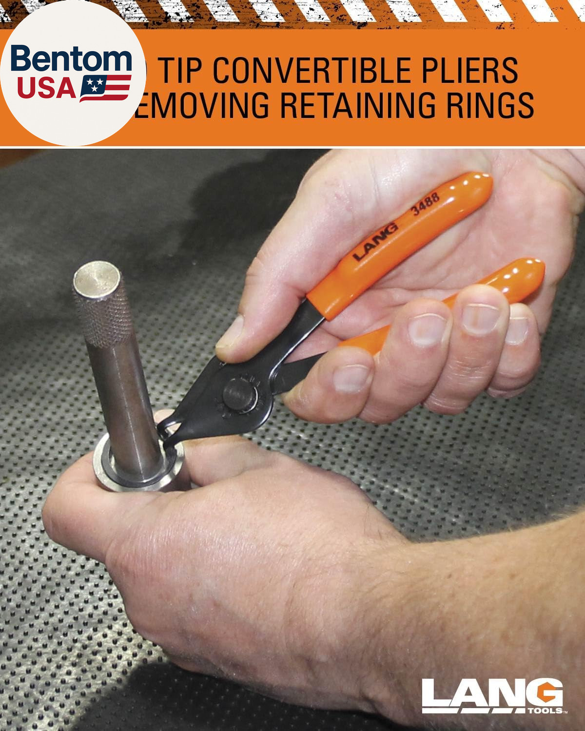 (3495) 12-Piece Fixed Tip Combination Internal/External Snap Ring Pliers Set