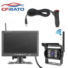 Kabellos Rückfahrkamera mit 7" Monitor Video Funk Nachtsicht Kit für RV LKW DE