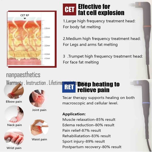 Macchina professionale per terapia RF Tecar fisioterapia antidolorifico massaggio corpo - Foto 6 di 20