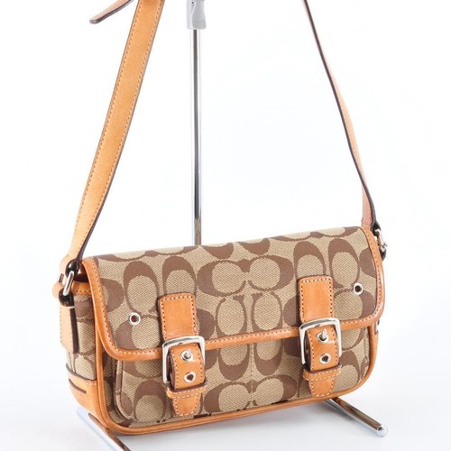 COACH Shoulder Bag Soho Double Buckle Signature
