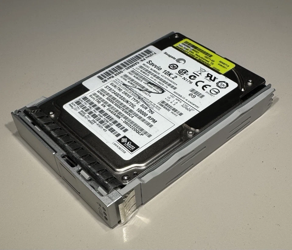 Sun 540-7296 73.4GB 2.5" 10K RPM 3Gb/Sec SAS HDD w/Bkt, ST973402SS, Tested! - Image 3 of 4
