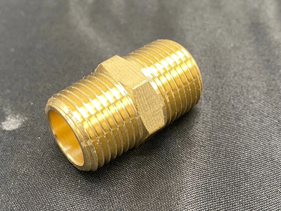 4 Pack Hex  Bushing 1 Inch" NPT Nipple Pipe Fitting Brass - Image 2 of 3