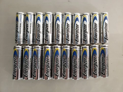 Lot of 20 Energizer Industrial Lithium AA Batteries 1.70V-1.80V  Exp12-2049/2050 - product listing photo