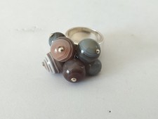 BAGUE VINTAGE ARGENT MASSIF ARTHUS BERTRAND AGATE Peggy Huynh Kinh 925