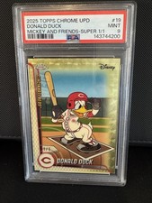 2025 Topps Chrome Disney Donald Duck Superfractor 1/1 Gold Vinyl PSA 9 POP 1 MLB