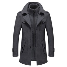 Autumn/winter New Men's Woolen Overcoat Business Double-collar Casual Overcoats
