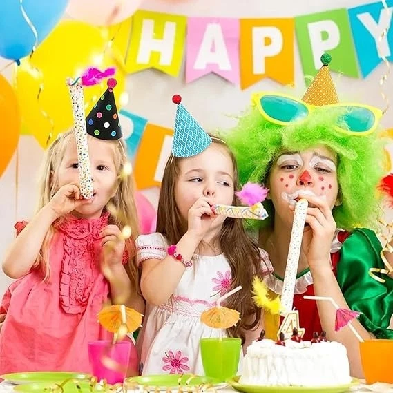 33 Pcs Party Hats, Party Hats for Kids, Adults Birthday Hat Birthday Cone - Image 4 of 4