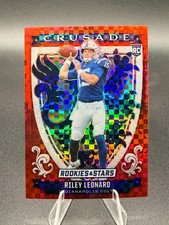 2025 Rookies & Stars - Riley Leonard - Crusade - Red Plaid Prizm (RC)