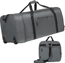100L Foldable Rolling Duffel Bag with 2 Wheels, Light Weight Travel Duffel ba...