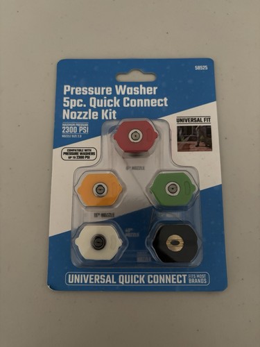 Harbor Freight Quick Connect Nozzle Kit for Pressure Washer 5 Piece - New Sealed