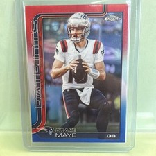 2025 Topps Chrome Red White & Blue Drake Maye #207 Color Match Patriots Football