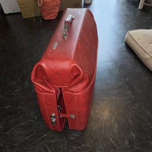 Skyway Red Garment Bag with Handle, Zipper, Internal Hangers, Straps, Pockets
