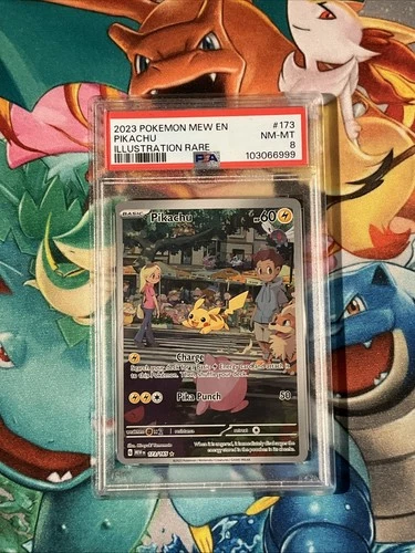 2023 Pokémon Scarlet & Violet 151 MEW EN #173 Pikachu Illustration Rare PSA 8