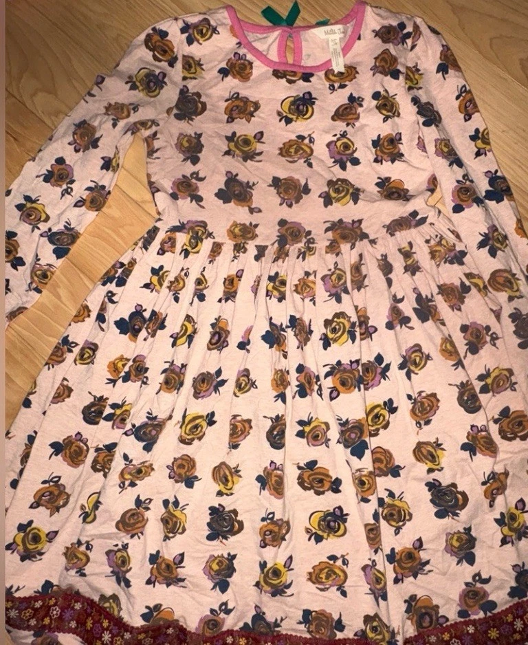 Matilda Jane Enchanted Afternoon Dress EUC Make Believe Girl Floral Roses Sz 12 - Image 2 of 4
