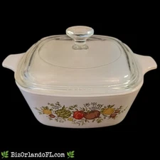 CorningWare Spice of Life 2 3/4 Cup Petite Casserole Dish 5x5 w/ Lid *RARE FIND*
