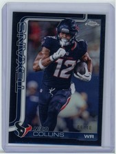 NICO COLLINS 2025 TOPPS CHROME TRUE BLACK REFRACTOR /10