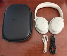 Bose QuietComfort 45 QC45 White Smoke Wireless ANC Headphones  Case