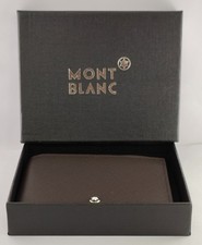 Portafoglio uomo Montblanc pelle marrone grana morbida bi-piega passaporto taglia | Spedizione gratuita