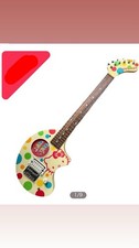 Fernandes ZO-3 Hello Kitty Electric Guitar White Multicolor Polka Dot