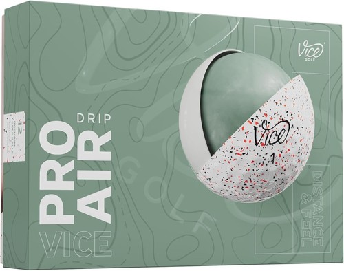 Vice PRO AIR DRIP Golf Balls Red/Black Drip ONE DOZEN NEW - Picture 3 of 7