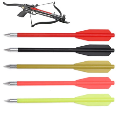 ELONG OUTDOOR 6.5" 12PCS Bogenschießen Armbrust Bolzen Kunststoff Jagd Breitkopf Pfeil
