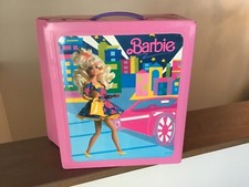 Mattel Vintage 1989 Barbie Pink Doll Trunk Clothing Carrying Case