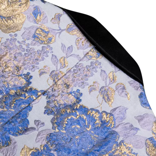 Para Hombres Floral Esmoquin Cena Chaqueta Calce Regular Chal Solapa Paisley Baile de graduación Fiesta Traje - Imagen 14 de 236