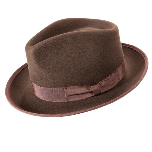 Vtg Knox Premier Fedora Buckled Mens Hat Plaid Wool Sz 7 1/4