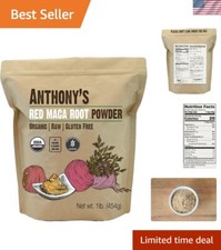 Authentic 1 lb Raw Organic Red Maca Powder - Gluten Free, Superfood from Peru