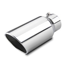 Inlet 5 Outlet 7 - 15 Long Stainless Steel Rolled Edge Exhaust Tip Diesel
