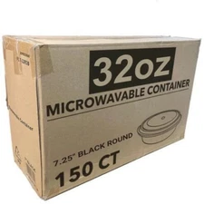 150 Set Meal Prep 32 oz Reusable Microwaveable Round Food Containers With Lids