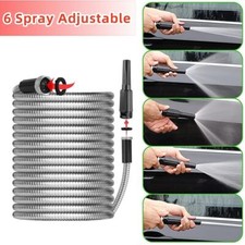 50ft Garden Hose Stainless Steel Metal Water ...