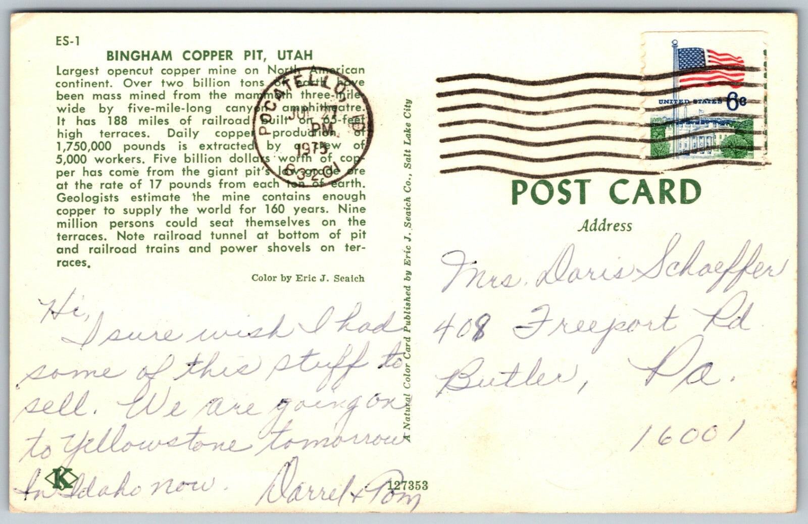 Open Pite Sign Bingham Copper Pit, Utah - Postcard | eBay