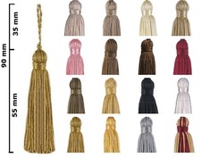 Quasten 5,5cm mit Kordel 3cm Raffhalter Troddel Gardinen Vorhänge 16 Farben Deko