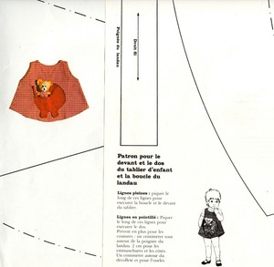 Patron Neuf Tablier Poche Kangourou Enfant Bebe Ebay