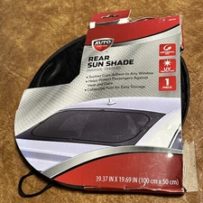 Auto Drive Rear Sun Shade 1 Piece 39.37 X 19.69 inch with Suction Cups New